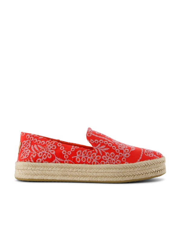 Alpargatas de mujer Carolina rojo llama
