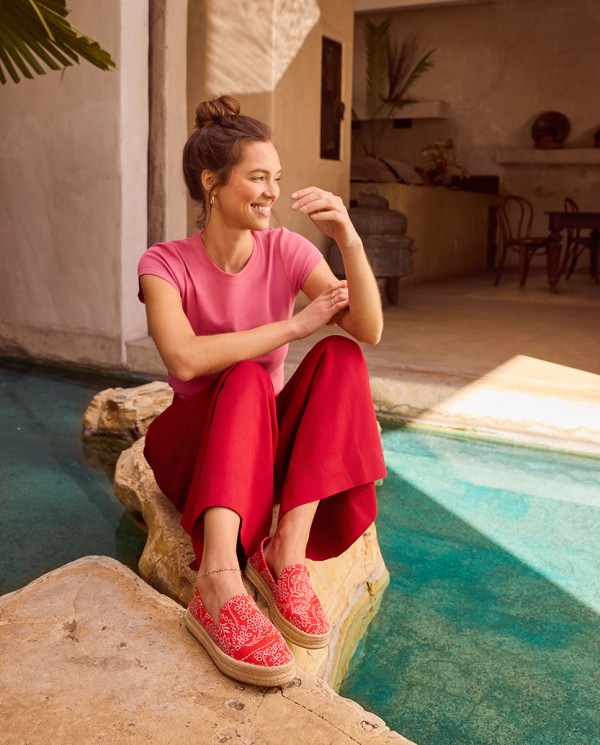 Alpargatas de mujer Carolina rojo llama