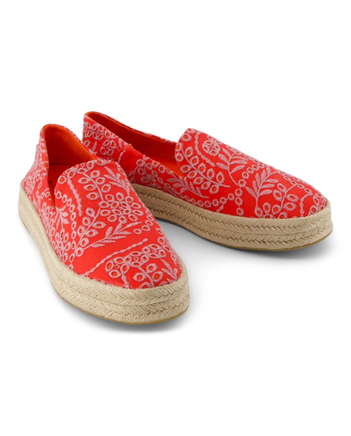 Alpargatas de mujer Carolina rojo llama