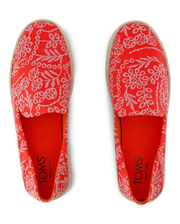 Alpargatas de mujer Carolina rojo llama