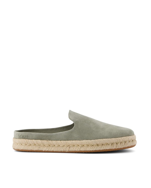 Mules de hombre Santiago suede gris vetiver