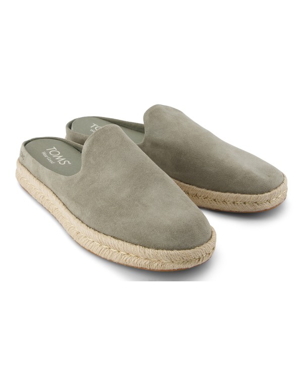 Mules de hombre Santiago suede gris vetiver