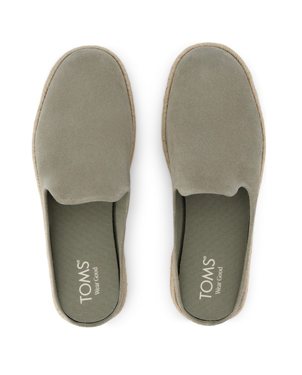 Mules de hombre Santiago suede gris vetiver
