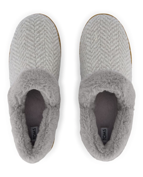 Zapatillas de casa de mujer Oslo espiga gris