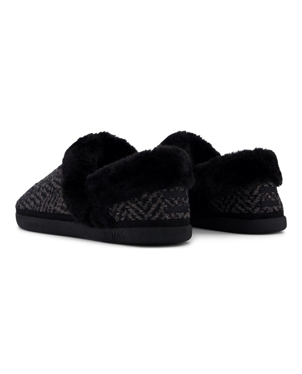 Zapatillas de casa de mujer Oslo espiga negro