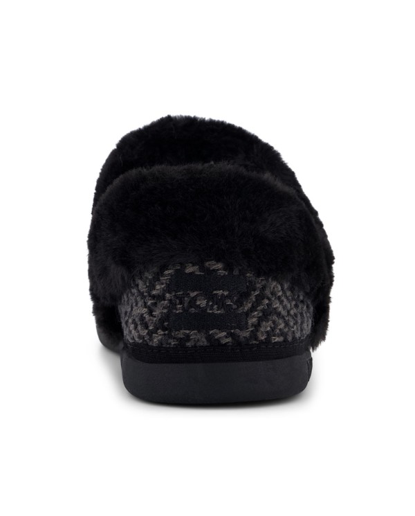 Zapatillas de casa de mujer Oslo espiga negro