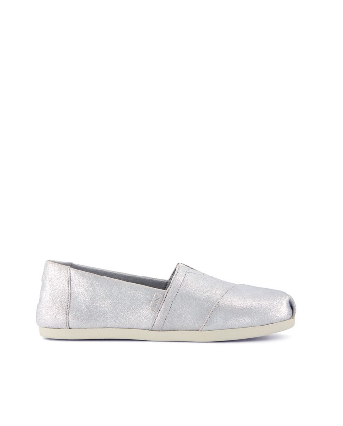 Alpargatas de mujer ante metalizado gris Alpargatas de mujer ante metalizado gris