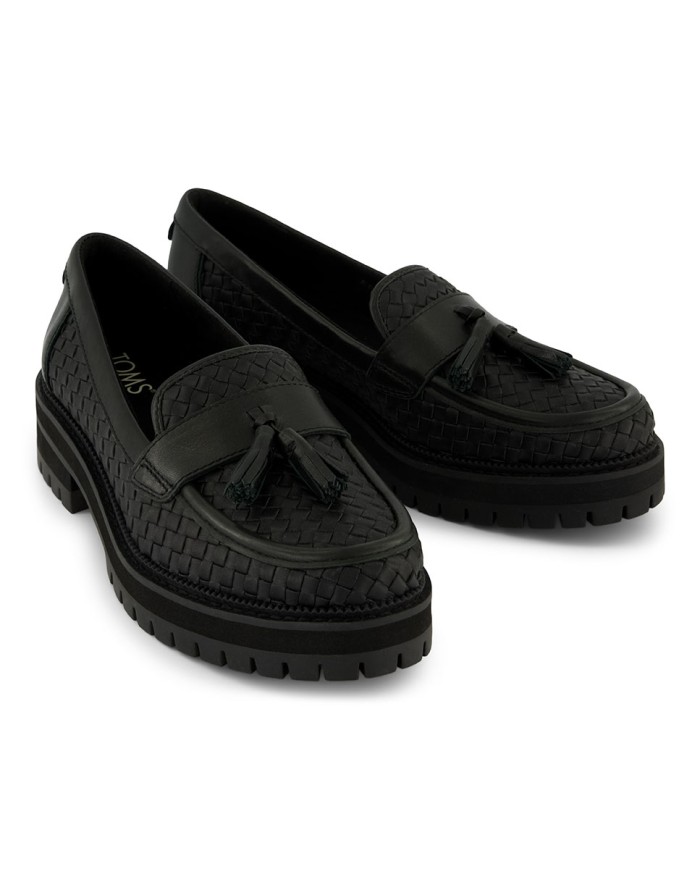 Mocasines de mujer Cara con borla negro Mocasines de mujer Cara con borla negro