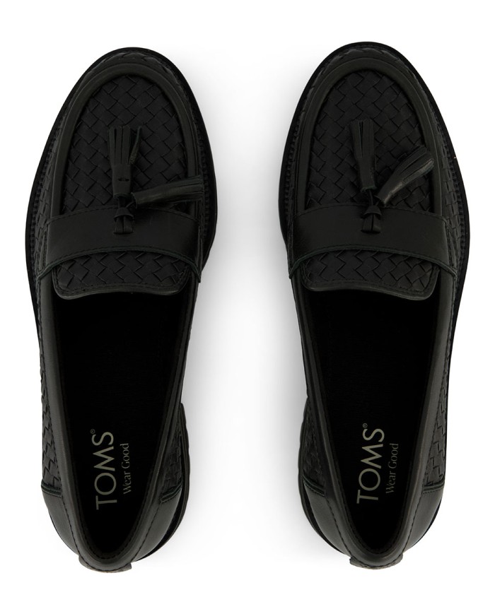 Mocasines de mujer Cara con borla negro Mocasines de mujer Cara con borla negro