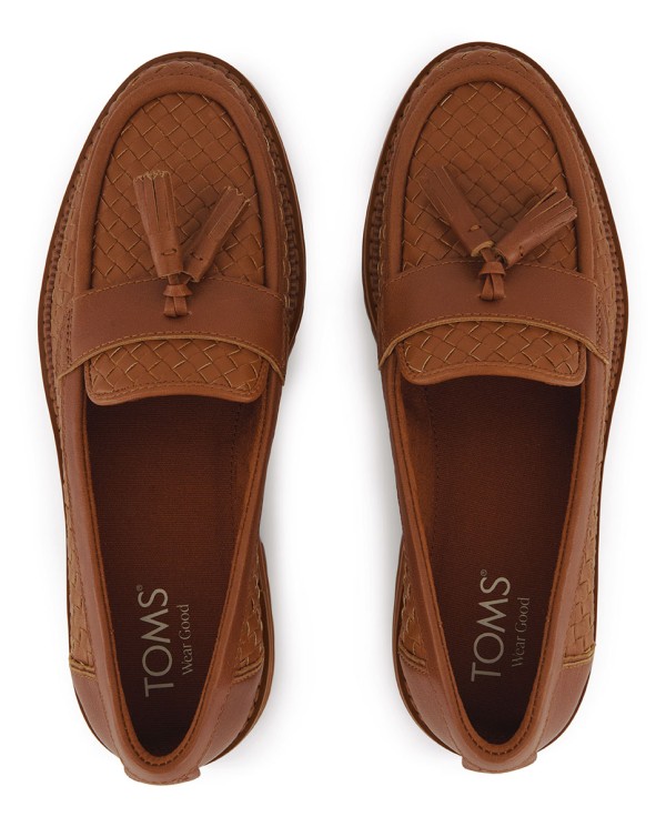 Mocasines de mujer Cara con borla marrón ámbar