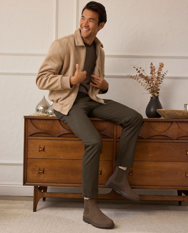 Bota de hombre Griffin cuero verde cantina