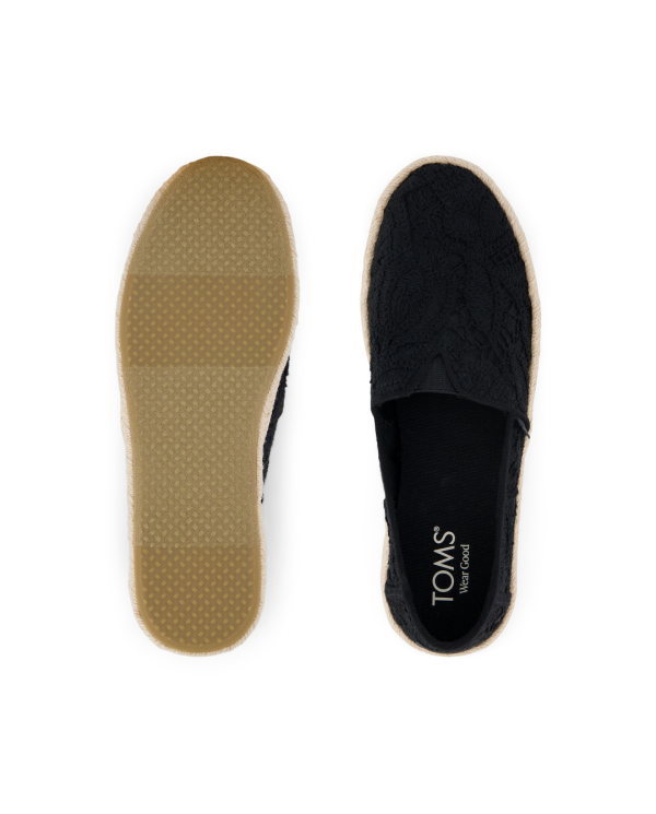 Alpargatas de mujer Rope 2.0 crochet negro