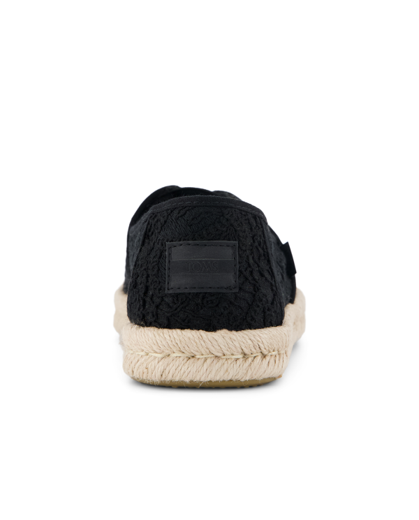 Alpargatas de mujer Rope 2.0 crochet negro