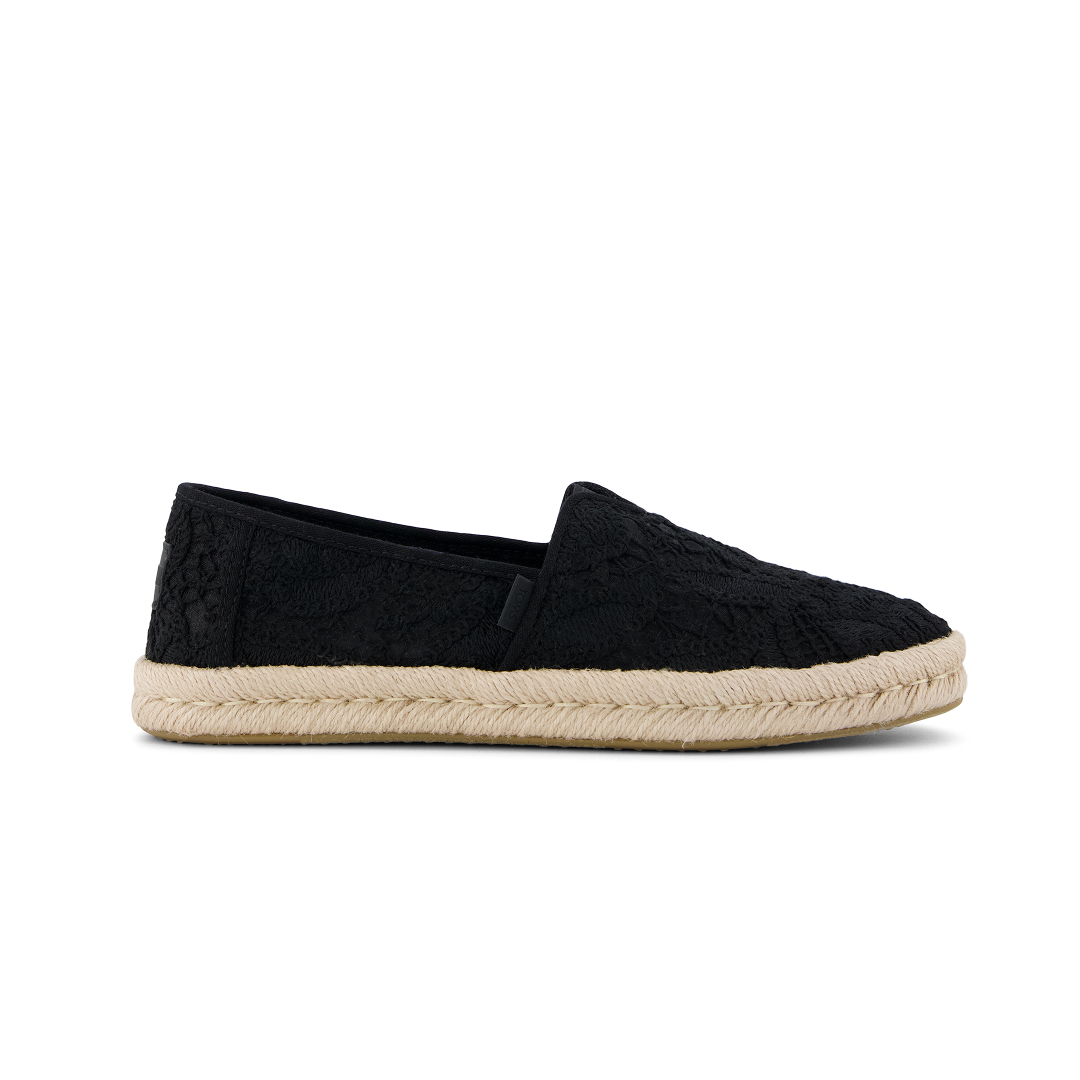 Toms Alpargatas de mujer Rope 2.0 crochet negro