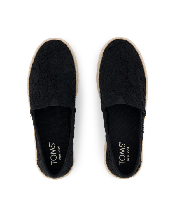 Alpargatas de mujer Rope 2.0 crochet negro