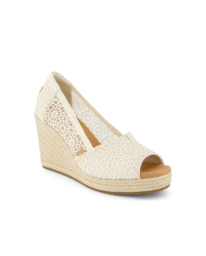 Sandalias con cuña de mujer crochet...