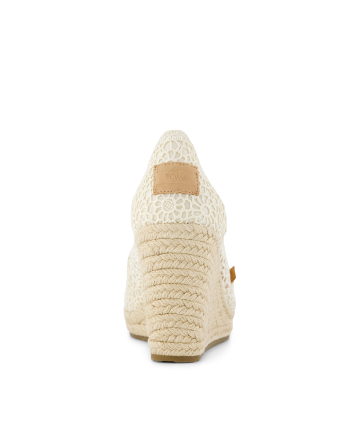 Sandalias con cuña de mujer crochet...