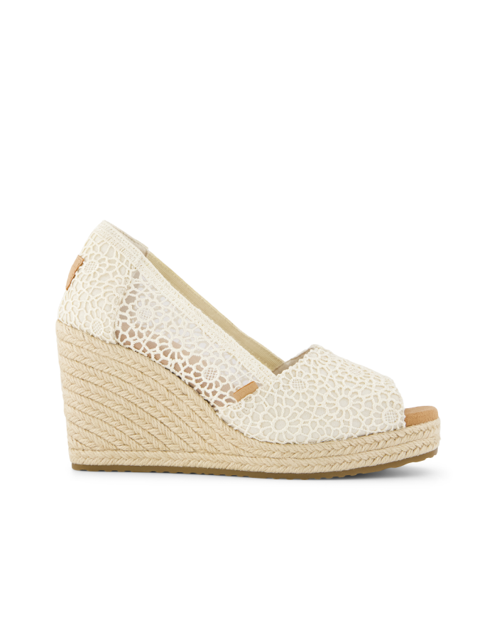 Sandalias con cuña de mujer crochet...