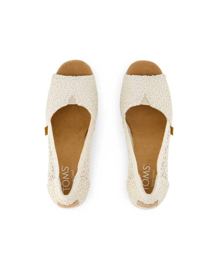Sandalias con cuña de mujer crochet...
