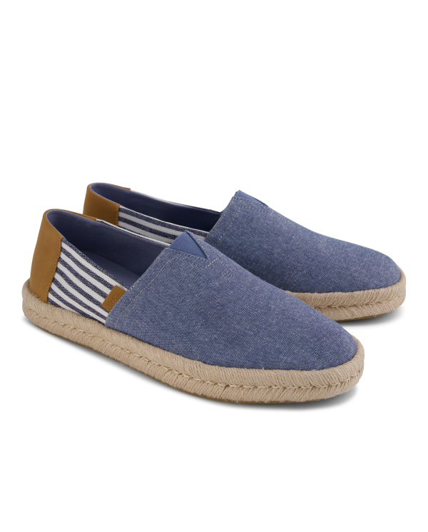 Alpargatas de hombre Rope 2.0 azul y rayas