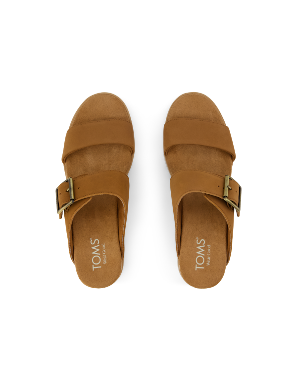 Sandalias mules de mujer Diana de piel marrón
