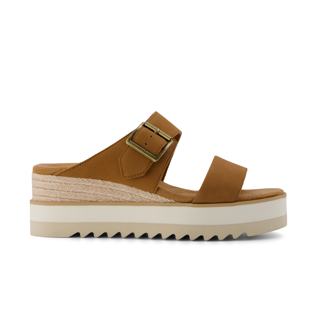 Toms Sandalias mules de mujer Diana de piel marrón