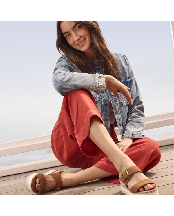 Sandalias mules de mujer Diana de piel marrón