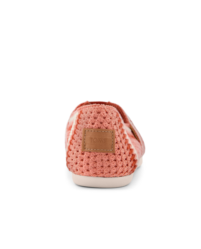 Alpargatas de mujer clásica crochet rosa