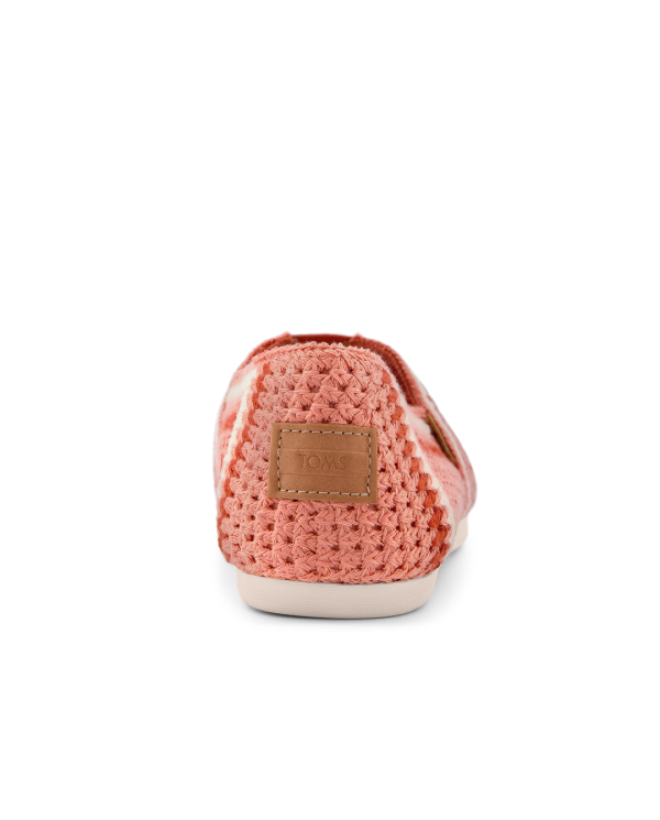 Alpargatas de mujer clásica crochet rosa