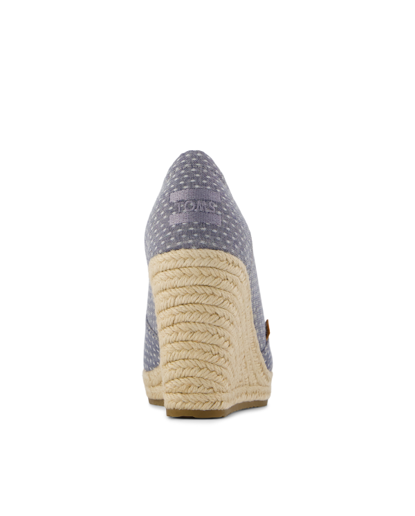 Sandalias con cuña de mujer azul