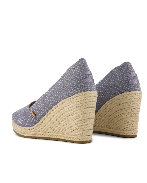 Sandalias con cuña de mujer azul