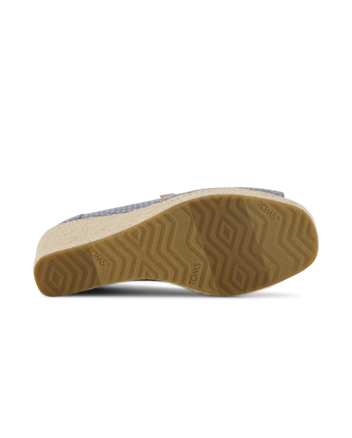 Sandalias con cuña de mujer azul