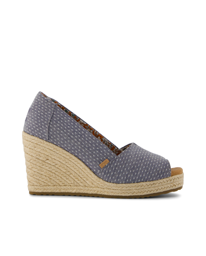 Sandalias con cuña de mujer azul