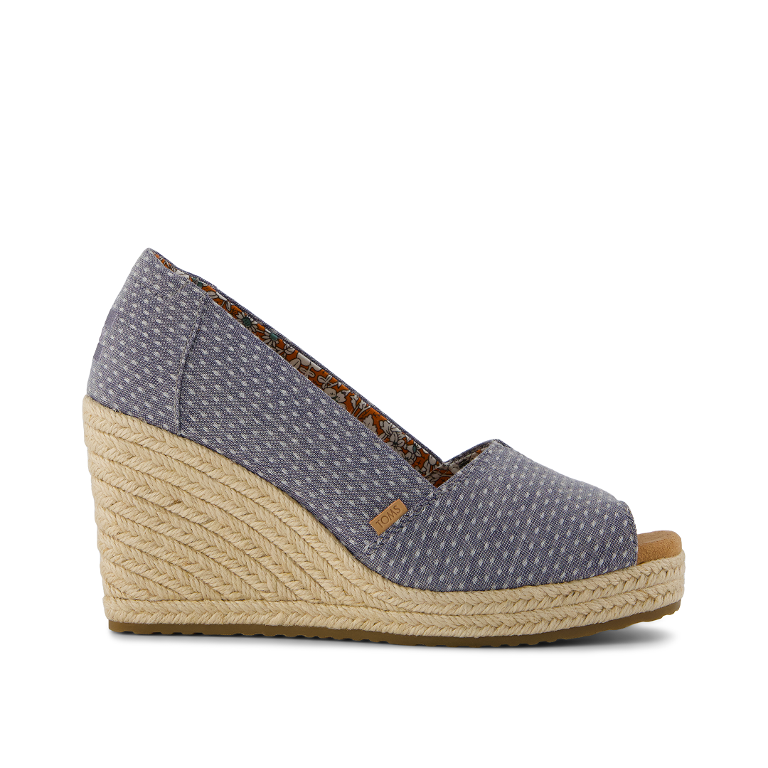 Toms Sandalias con cuña de mujer azul