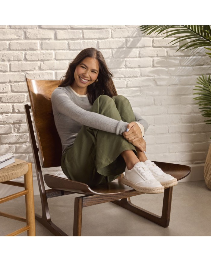 Zapatillas de mujer Jesse algodón blanco