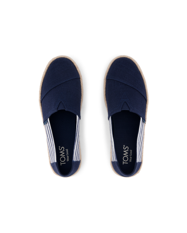 Alpargatas de mujer Rope slip-on marino rayas náuticas