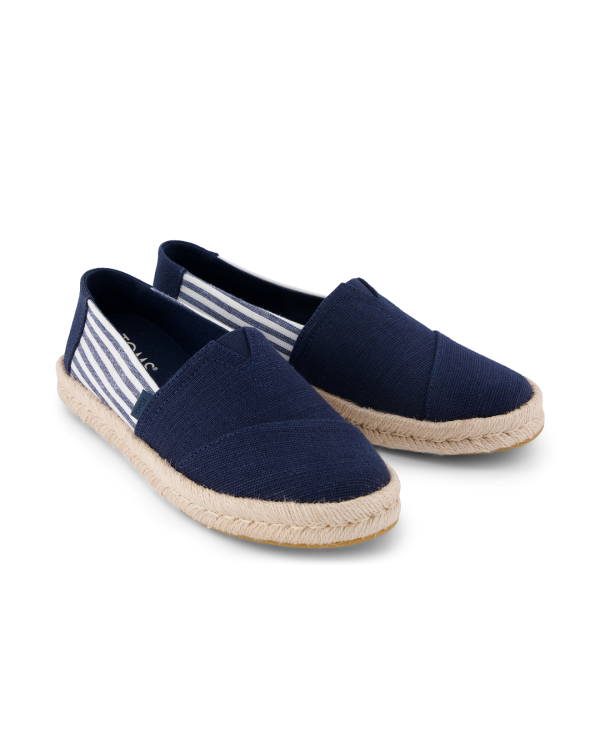 Alpargatas de mujer Rope slip-on marino rayas náuticas