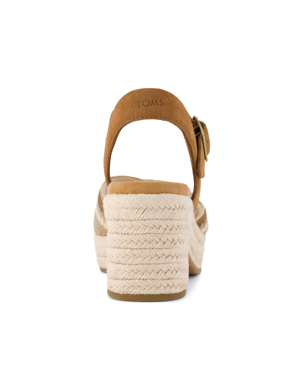 Sandalias de mujer Isla crochet marrón beige