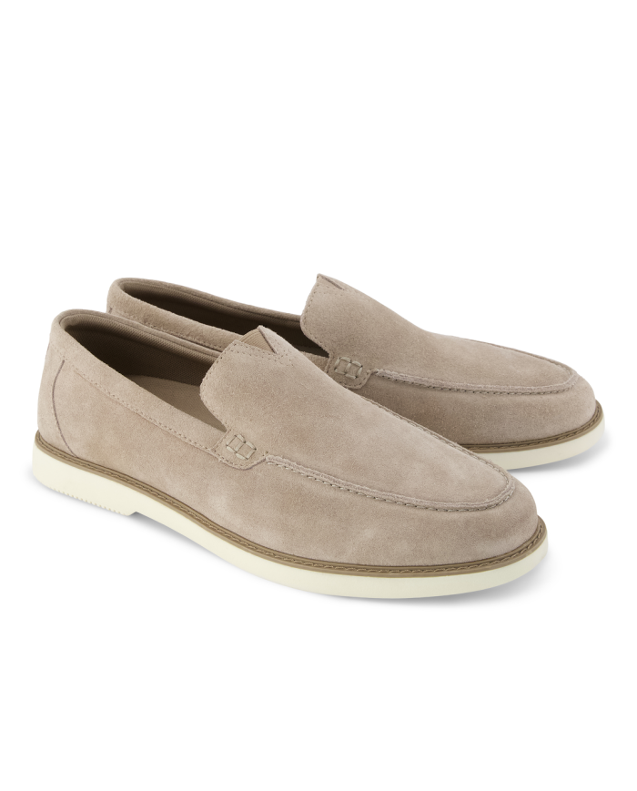 Mocasín de hombre Marcos de ante beige