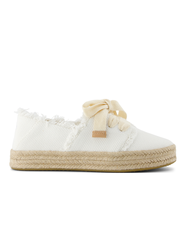 Alpargatas de mujer Carolina con lazada blanco