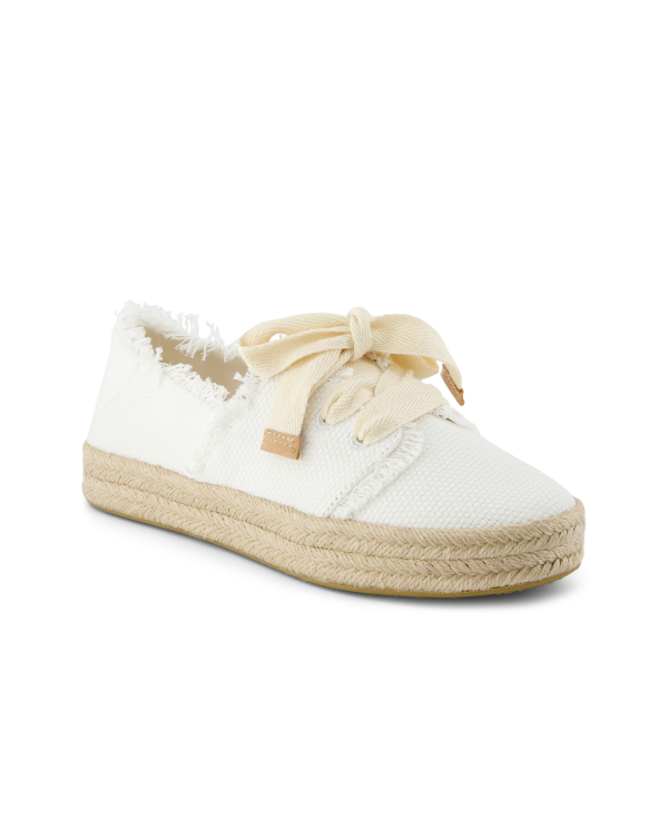 Alpargatas de mujer Carolina con lazada blanco