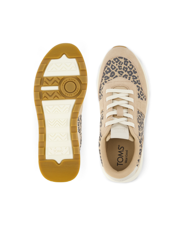 Zapatillas de mujer TRVL Lite Retro repelentes al agua animal print beige