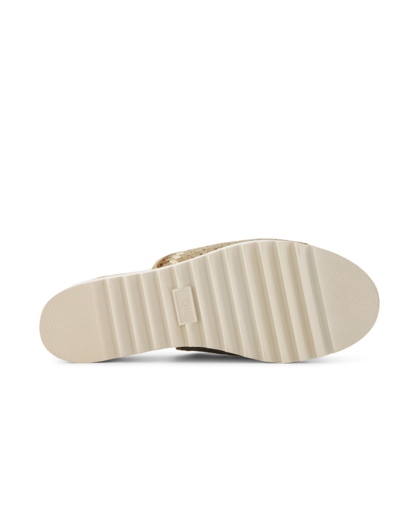 Sandalias de mujer Diana mule crochet almendra