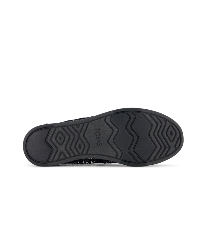 Alpargatas de mujer Plus crochet negro