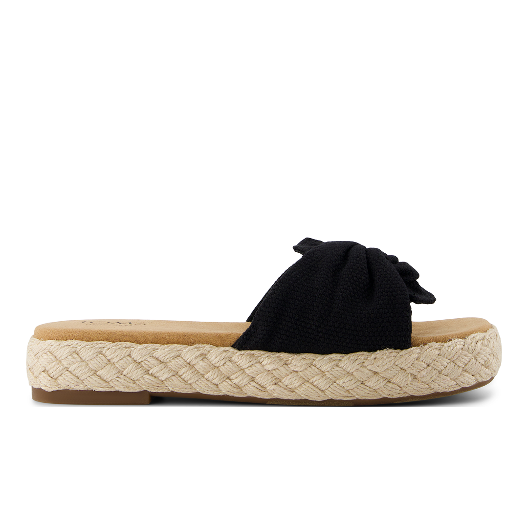 Toms Sandalias de mujer Abby lazo negro