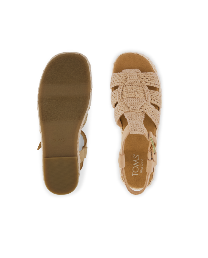 Sandalias de mujer Jac crochet caramelo
