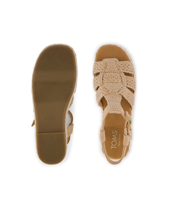 Sandalias de mujer Jac crochet caramelo
