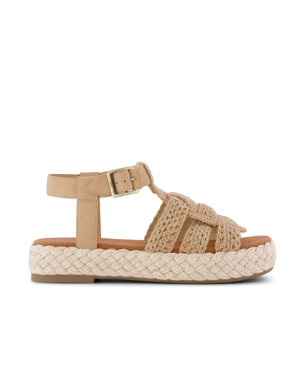 Sandalias de mujer Jac crochet caramelo