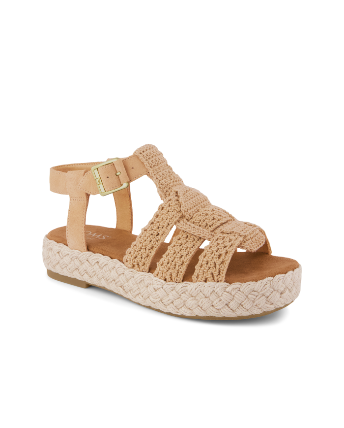 Sandalias de mujer Jac crochet caramelo