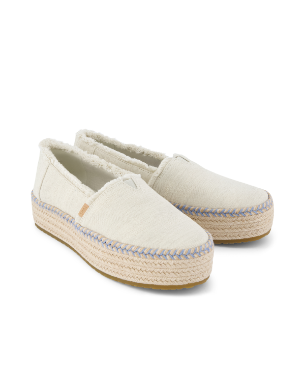 Alpargatas para mujer Valencia denim blanco